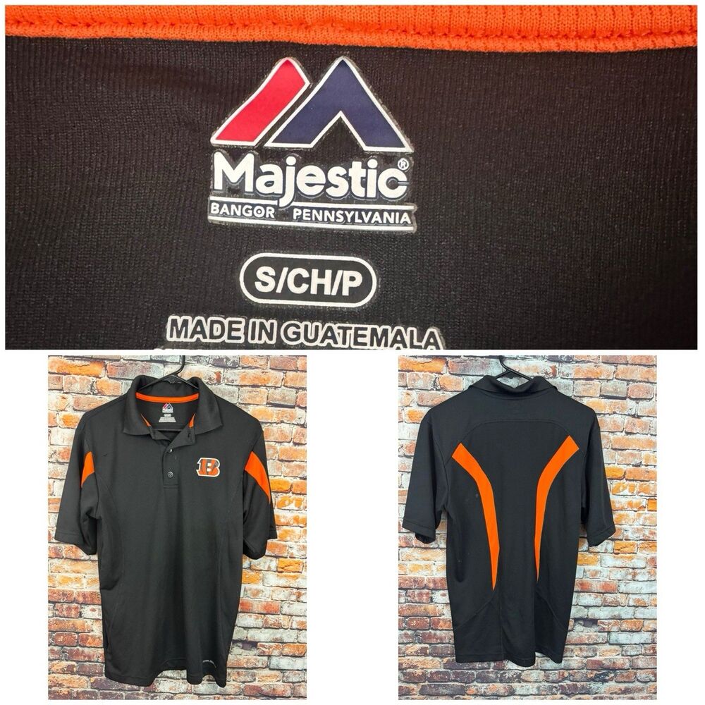 Cincinnati Bengals Coolbase Team Polo Shirt Small Majestic 2014 Model